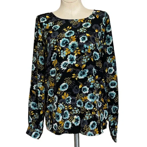 Yumi Kim Silk Floral Long Sleeve Blouse Size XS - Picture 1 of 6